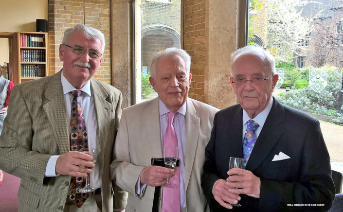 Stanley celebrating his 90th Birthday with his friends James and Richard